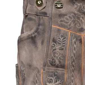 Short bavarois Lederhosen-Oktoberfest Trachten hommes portent séchage rapide respirant décontracté allemand Lederhosen pour l'hiver motif solide - Product Image 4