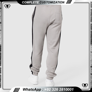 Vêtements de sport OEM en gros, pantalons de survêtement décontractés pour hommes en coton et élasthanne de haute qualité, à taille mi-haute, extensibles, séchage rapide - Product Image 2