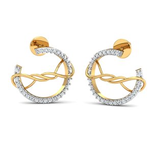 Nouvelles Boucles d'Oreilles Clous Torsadées Délicates au Design Unique, Style Bohème, en Laiton Plaqué Or 18 carats, Spirale Géométrique avec Zircon Cubique, Vente en Gros OEM - Product Image 5