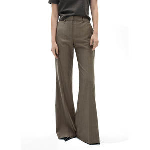 Pantalons évasés pour femmes en marque privée, couleur personnalisée, avec poches latérales, en vente - Product Image 1