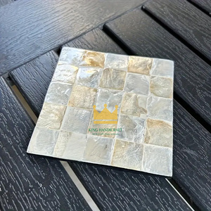 Almohadilla de aislamiento de cerámica tejida, taza de concha, almohadilla de taza de té, mesa de té, almohadilla de concha cuadrada resistente al calor tejida a mano - Product Image 1