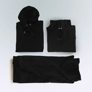 Vente flash Pull à capuche pour homme ajusté 50% coton 50% polyester avec polaire - Product Image 6