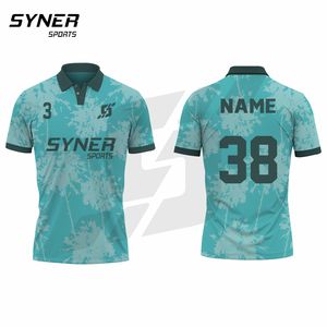 Camiseta de golf de poliéster de secado rápido transpirable para hombre, impresión por sublimación personalizada OEM, polos deportivos de secado rápido personalizados - Product Image 3