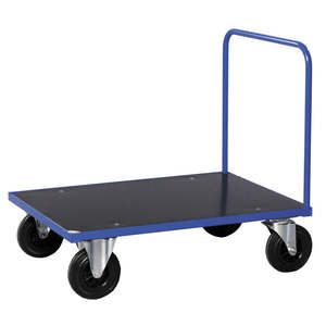 Industrial and Shopping <b>Platform</b> <b>Trolley</b> with Four- and Three-Wheel Options Enclosed Frame OEM Support for Warehouse Storage - Product Image 1