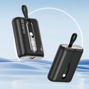Batterie externe PD 22.5W haute capacité 10000mAh avec prise 3A Style courant HPK-040 NEGRO - Product Image 4