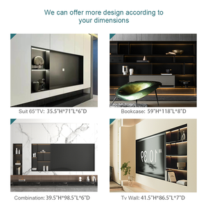 Mueble de <span class=keywords><strong>TV</strong></span> Moderno de Diseño Modular de Aluminio de Lujo, Estilo Abierto, con LED Oculto y <span class=keywords><strong>TV</strong></span> Integrada - Product Image 6