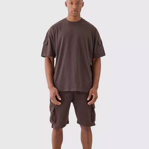 ชุดเซ็ตสองชิ้นสำหรับผู้ชายฤดูร้อน เสื้อยืดลำลองและกางเกงขาสั้น ชุดกีฬาแฟชั่นแขนสั้นสำหรับผู้ชาย - Product Image 4