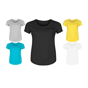 Ladies Plus Size Plain Curve Hem <b>Top</b> Round Neck Short Sleeve Womens T Shirt in Bulk Quantity with Custom Printing Service - Product Image 1