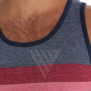 เสื้อกล้ามผู้ชายผ้าย้อมสีพื้นระบายอากาศได้ดีขนาดพลัสไซส์ใส่สบายสำหรับนักเพาะกายยกน้ำหนัก - Product Image 6