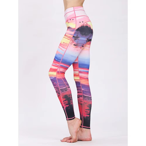 Poliéster Spandex Fitness Ropa Leggings Sublimación Imprimir Yoga Wear Gimnasio Leggings Yoga Deportes Pantalones - Product Image 6