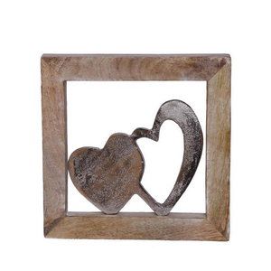 โครงไม้ตกแต่งคริสต์มาสทำจากอลูมิเนียมหล่อรูปกวางสีเงินกรอบไม้ทำด้วยมือ - Product Image 2