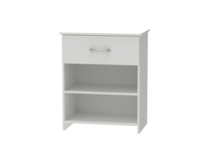 Table de chevet console en aggloméré/panneau de particules au design moderne avec 1 tiroir et 2 étagères pour meubles de chambre à coucher et de salon - Product Image 5