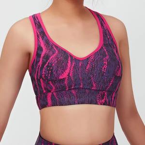 Custom Wholesale Sublimation Printed Womens Yoga Set Tummy Control Leggings and Sports Fitness <b>Top</b> Running set - Product Image 2