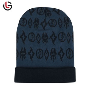 Pakistan Manufacturer Skull Beanies <b>Caps</b> for <b>Men</b> / Women Woolen Made Winter Jacquard Beanie <b>Caps</b> - Product Image 3