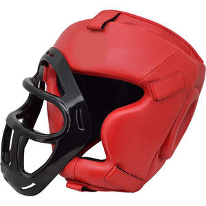 Casco de boxeo Material de cuero Protector de cabeza de boxeo Mejor diseño Casco DE CARA Protección de cabeza de boxeo Venta al por mayor Personalizado - Product Image 3