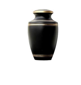Urne de crémation de couleur noire pour cendres adulte fait à la main pour les cendres d'animaux de compagnie conteneur d'urne funéraire pour les funérailles commémoratives humaines - Product Image 1