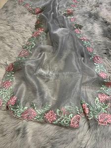 Seda de organza atractiva con hilo de viscosa, fabricante y proveedor de Sari de Surat a tarifa completa de Surat - Product Image 3