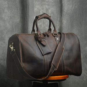 Wholesale Luxury Handmade Business Trip Duffel <b>Bags</b> Custom <b>Leather</b> Waterproof <b>Weekend</b> Travel Duffle <b>Bags</b> for <b>Men</b> - Product Image 1