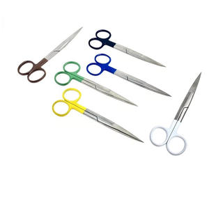 Juego de tijeras quirúrgicas operativas Mangos multicolores 5,5 "Recto afilado/afilado - Product Image 4