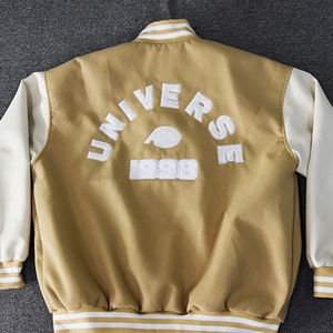 OEM Personnalisé Hommes 2024 Haute Qualité Laine Corps Cuir Manches Broderie Patch Letterman Varsity Jacket Baseball Varsity Jacket - Product Image 4