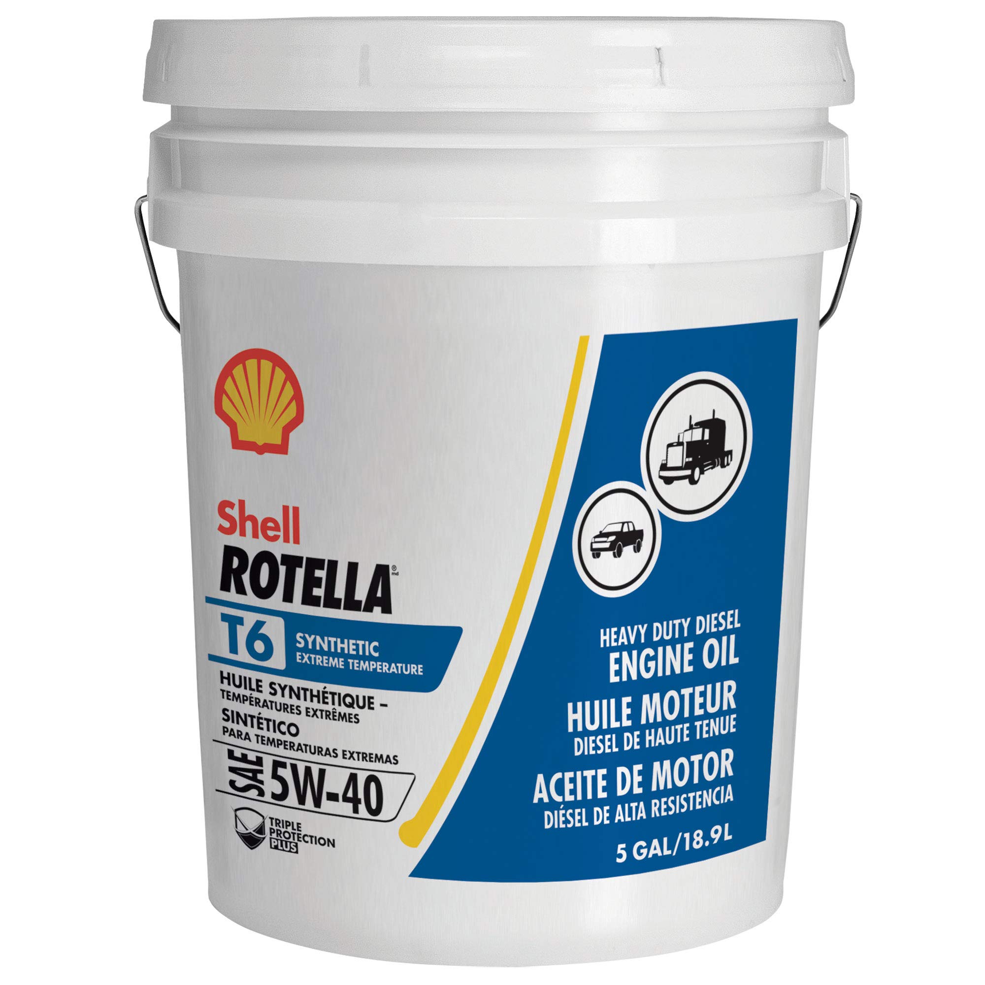 Rotella T6 5W-40	1 5 GAL Pail 550046217 Auto Parts Image 1