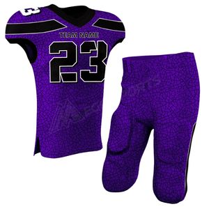 Nouvelle collection d'uniformes de football américain à manches courtes respirants et à séchage rapide Ensembles de techniques imprimées à basse quantité minimale de commande - Product Image 4