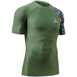 Nouveau T-shirt de compression de haute qualité, respirant, écologique, uni, personnalisable avec logo, col rond pour homme, couleur personnalisée - Product Image 3