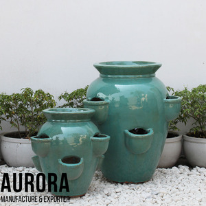 Maceta de cerámica ecológica de diferentes tamaños personalizada de fábrica, decoración de jardín de fábrica vietnamita - Product Image 2