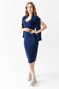 Prendas de punto especiales para mujer Estilo de dos piezas Suéter de manga larga Correa Vestido interior Ajuste cómodo Oficina, Traje de punto diario - Product Image 2