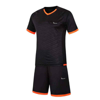 Set Jersey Sepak Bola Bernapas Cepat Kering Bermotif Pakaian Klub Sepak Bola Celana Pendek Jersey Sepak Bola Kustom Edisi Pemain Musim Panas