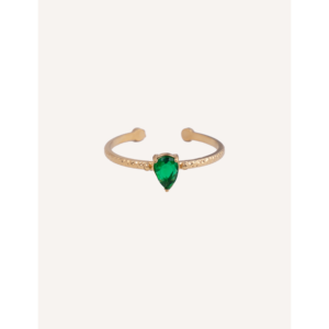 Anello in acciaio inossidabile verde YHL R38 con colore cristallo G. Anelli di cristallo Premium - Product Image 2