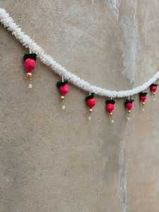 Hermosa tendencia jazmín Lotus Toran puerta Bnadarwal, ventana cenefa templo telón de fondo, escenario telón de fondo, Haldi telón de fondo Mehendi - Product Image 5