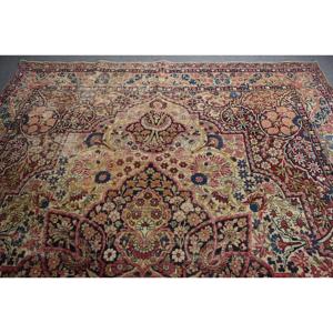พรมวินเทจตุรกีขนาดใหญ่พิเศษ 8.9x14.1 ฟุต สีแดงน้ำเงินลายจุด - Product Image 4