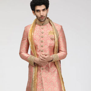 Estilos populares de Sherwani para hombres Boda de lujo Sherwani para novio Sherwani hecho a mano para boda tradicional - Product Image 1