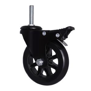 Roue de 100 mm avec frein pour meubles et équipements - Product Image 1