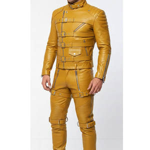 ชุดแข่งรถมอเตอร์ไซค์หนังแท้สำหรับผู้ชาย พร้อมหัวเข็มขัด ดีไซน์สปอร์ต สำหรับขับขี่บนถนนและสนามแข่ง น้ำหนักเบา ทนทาน สวมใส่สบาย - Product Image 1