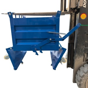 Bac à déchets industriel en acier bleu, bac à bascule pour déchets solides, bac à ordures pour le nettoyage des usines - Product Image 4