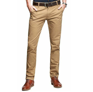 2024 pantalon Chino décontracté pour hommes respirant personnalisé méthode de tissage non tissé du fabricant en coton extensible respirant - Product Image 1