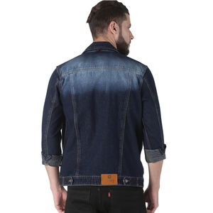 แจ็คเก็ตยีนส์ผู้ชายคุณภาพสูง พรีเมียมสำหรับฤดูหนาว สไตล์ลำลอง บริการ OEM จากบังกลาเทศ สีพื้น ซักแบบพิเศษ เป็นมิตรกับสิ่งแวดล้อม แห้งเร็ว - Product Image 3
