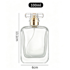 Al por mayor, desde almacén en EE. UU., botella de perfume de lujo cuadrada de 100 ml, fragancia EDP EDT de larga duración (12h), con tapa de rosca de vidrio. - Product Image 4