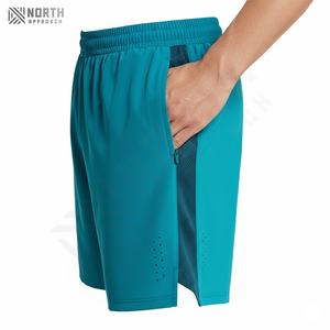 Pantalones Cortos Deportivos Casuales para Hombre, de Venta Caliente, Diseño Sólido, Spandex y Algodón, Transpirables, con Malla, Bolsillos, Ecológicos, Servicio OEM - Product Image 5