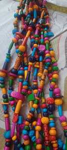 Cuentas de cristal de Murano y cristal de comercio indio, cuentas de Chevron veneciano con colores mezclados de hueso para la fabricación de joyas - Product Image 2