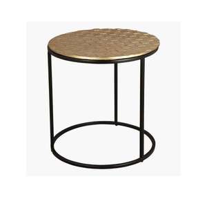 Table basse latérale moderne nordique fer carré avec dessus en marbre naturel meubles de maison de salon - Product Image 4