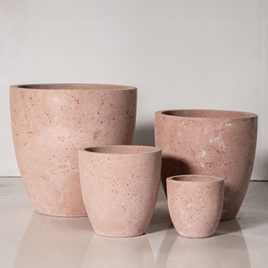 Macetas de jardín para casa interior creativas modernas macetas de fibra de vidrio simples redondas grandes - Product Image 1