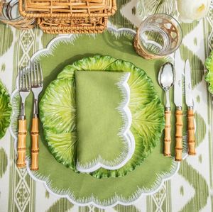 Elegant European Luxury Linen <b>Dining</b> <b>Table</b> <b>Placemat</b> Handmade Embroidery Customizable Color/Logo Reusable Washable for Home Decor - Product Image 4