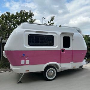Teardrop Camper Trailer Mini Lightweight Waterproof Stainless Steel Aluminum Modern 8 Person Sleeping Capacity with Awning - Product Image 2