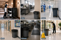 Sacs poubelles en PE sur mesure, fournis directement par l'usine, support OEM/ODM, pour supermarchés, différentes tailles pour importateurs en gros