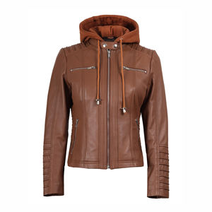 Chaqueta de Cuero para Mujer, Talla Adulto, Informal, Fabricación de la Mejor Calidad, Chaqueta de Cuero Genuino para Mujer en Venta a Bajo Precio - Product Image 5