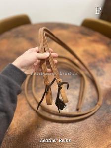 Riendas de caballo de cuero Premium personalizadas estilo inglés occidental OEM Riendas de equitación de cuero genuino proveedor al por mayor tendencia 2025 - Product Image 5