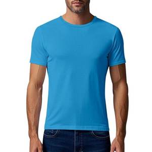 Camiseta de verano 260GSM para hombre, Camisetas básicas holgadas de manga corta a la moda coreana, camisetas sólidas, camiseta de gran tamaño Unisex - Product Image 1